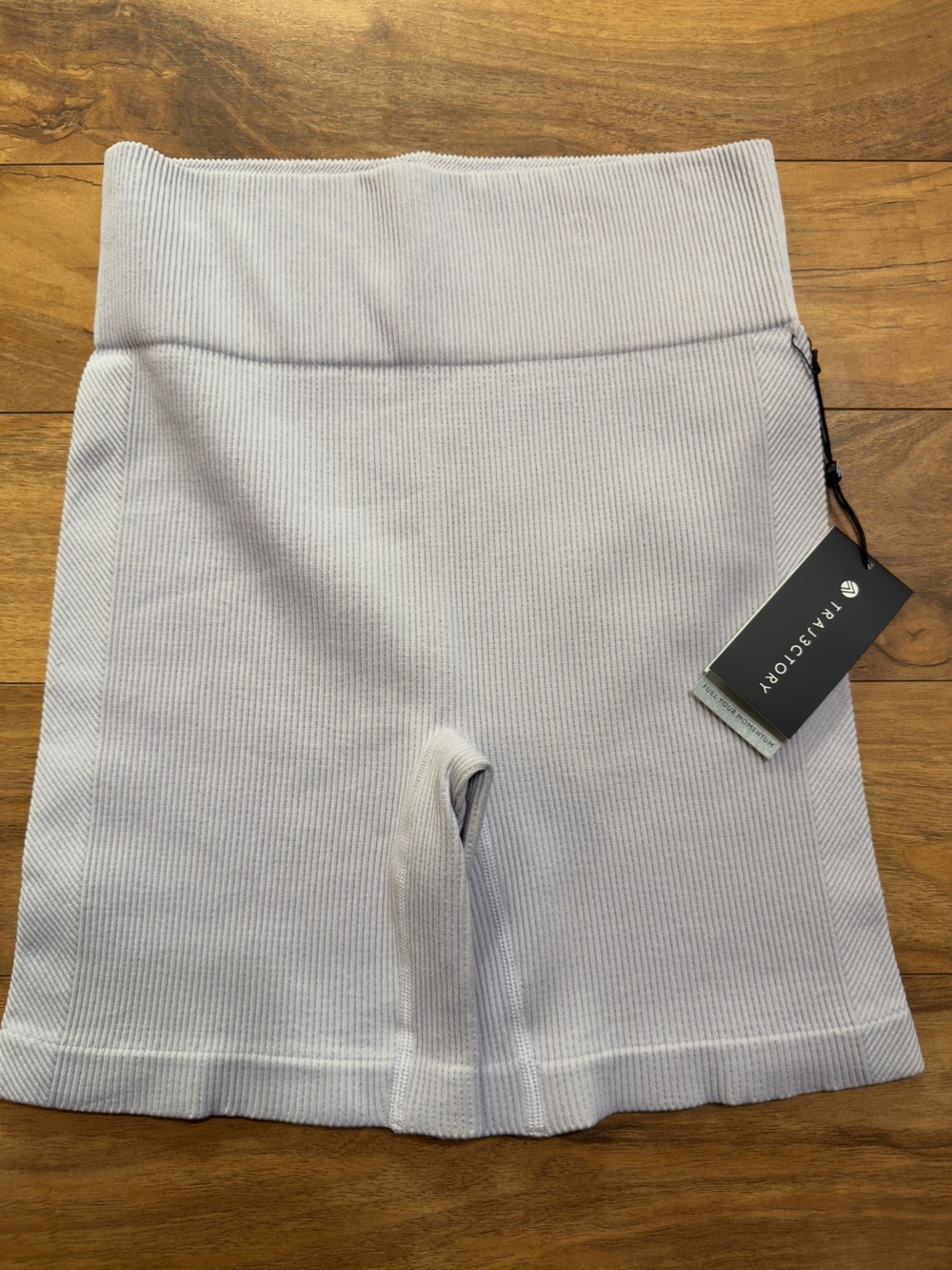 Traj3ctory Ribbed Biker Shorts Womens Size M High Waist Stretch Activewear Short